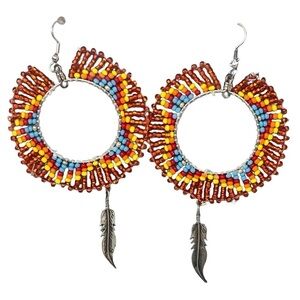 Native American Sho-Ban Handcrafted Beaded Earrings Jewelry